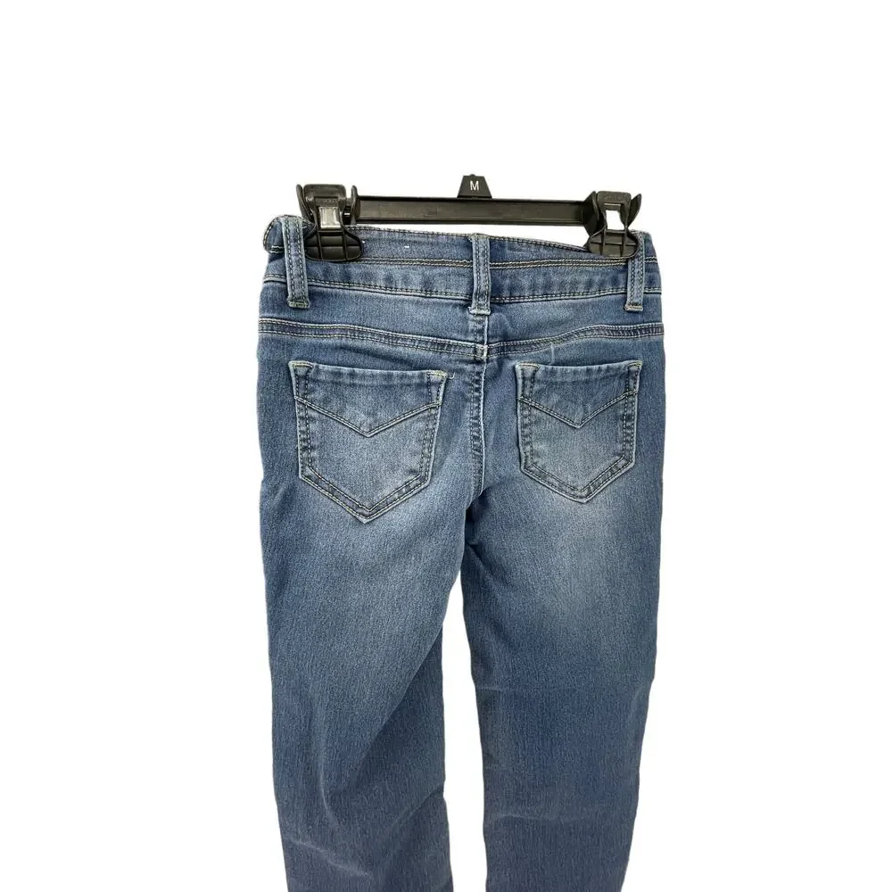 Mudd Girls Medium Wash Blue Denim Skinny Jeans Youth Size 7